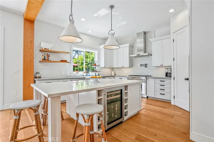 Huge kitchen with views to the backyard.