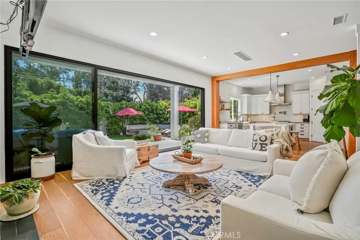 Lovely view of the backyard from the living room.