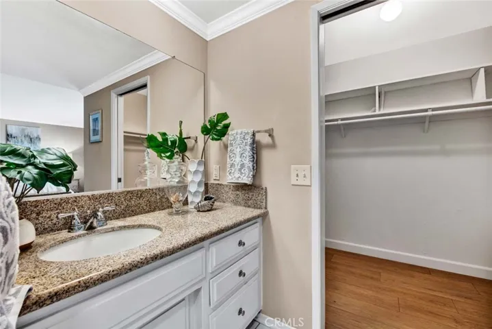 Granite Countertop on Vanity and Walk-In Closet