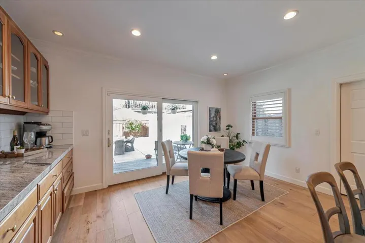 Dining area with large buffet storage