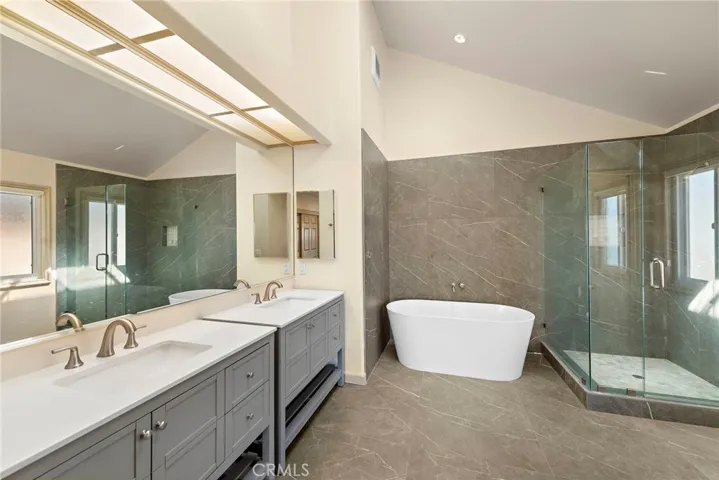 Primary Bathroom with Dual Vanities