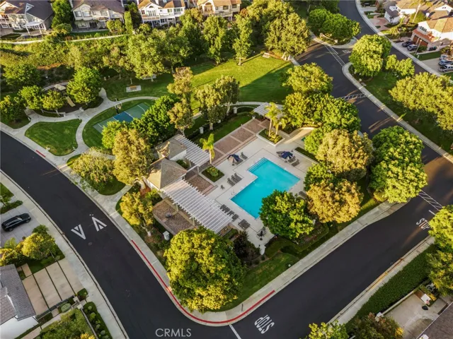 Aerial of Crest de Ville Pool Area