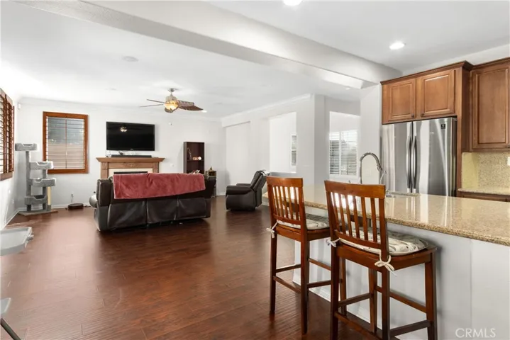 Kitchen open to family room