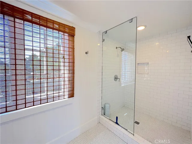 Bright and spacious walk-in shower.