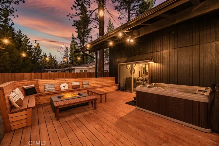  deck area with spa.