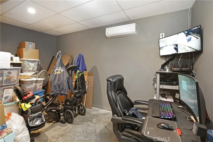Office built into garage