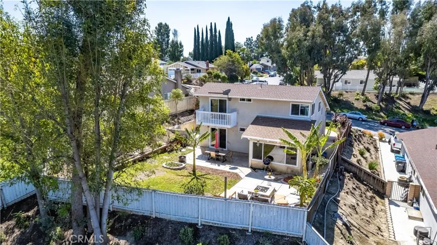 Aerial view of back of home.