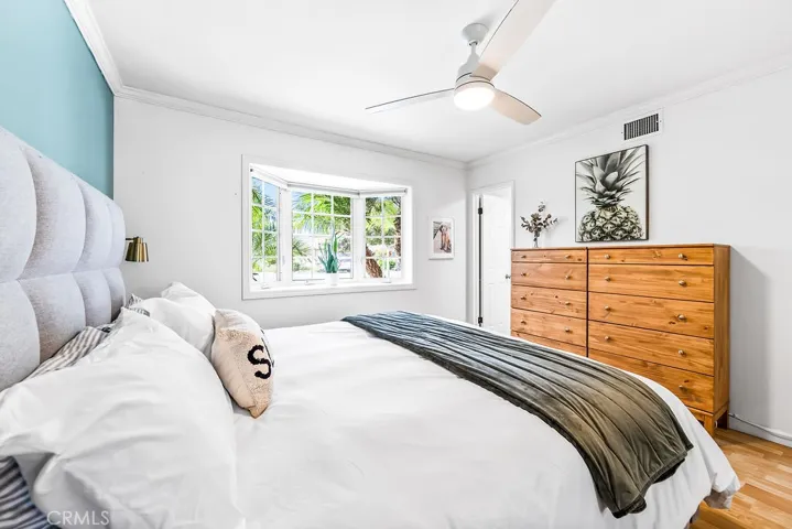 Ceiling fan above