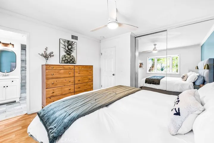 Master bedroom has direct access to private bathroom