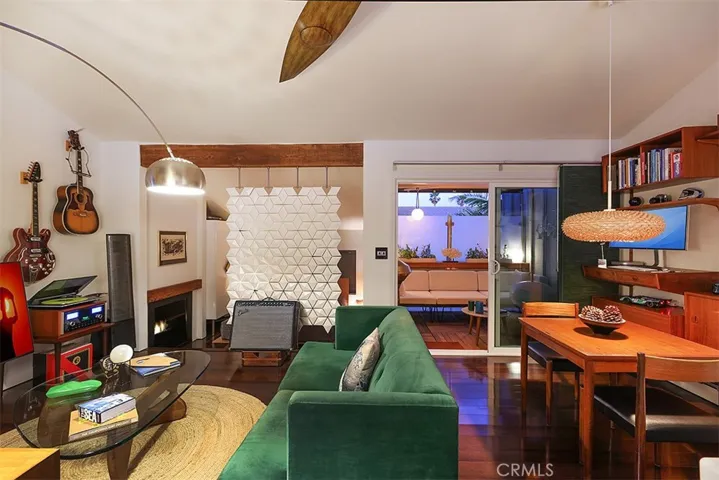 Enjoy your picture-perfect Huntington Beach residence and the ambiance of a relaxing fireplace after a fun day at the beach.