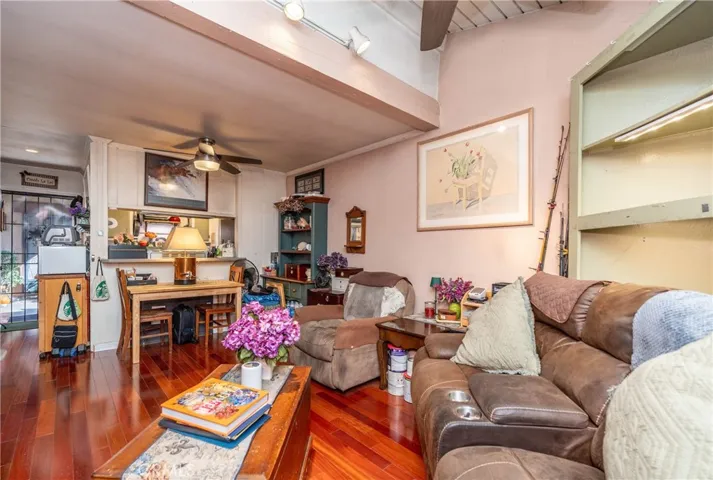 High ceilings and lots of lighting create a spacious feeling home.