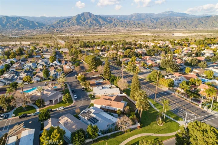 Aerial view of street