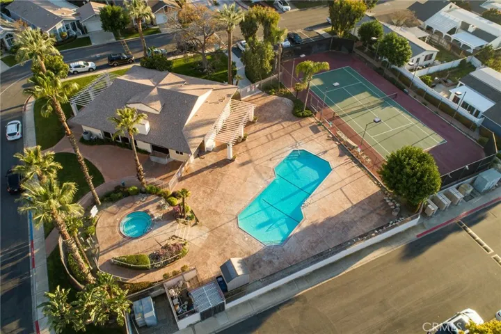Aerial view of amenities