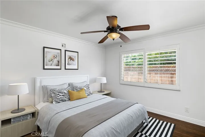 Spacious downstairs bedroom. Photo has been virtually staged.