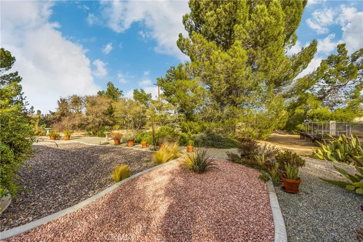 Beautiful Yard with Raised Garden Beds to the Right