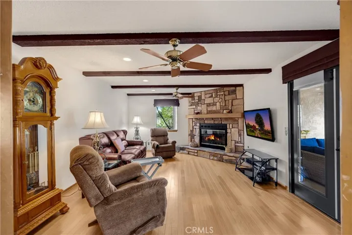 Family Room with Ceiling Fans