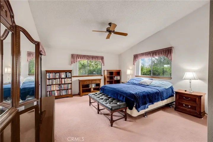 Oversized Primary Bedroom with Vaulted Ceiling