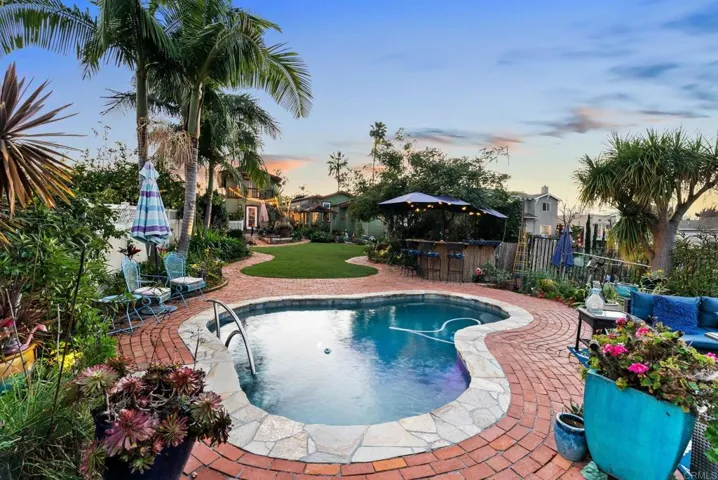 This gives you a shot of the great backyard space looking back toward the house.