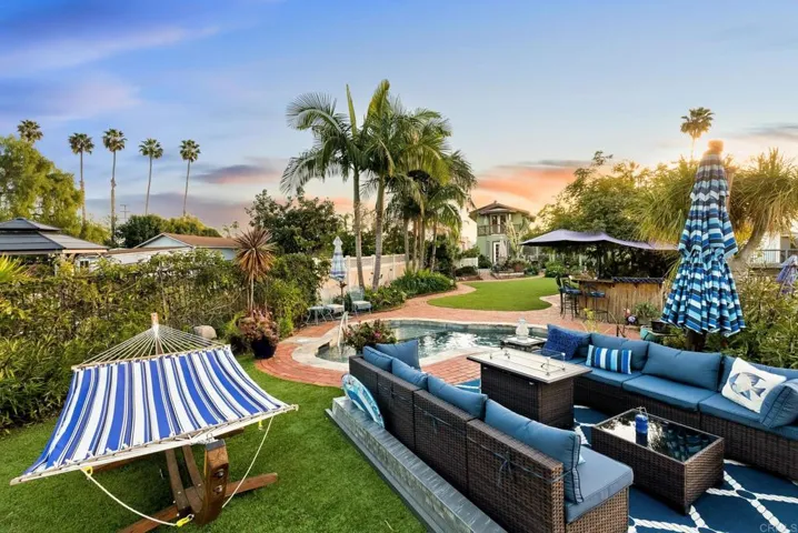 This great seating area sits on the very back part of the yard.