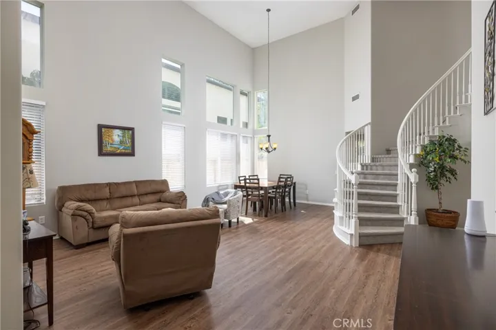 Open floorplan with soaring ceilings