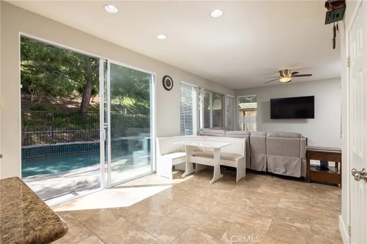 View from kitchen to out doors