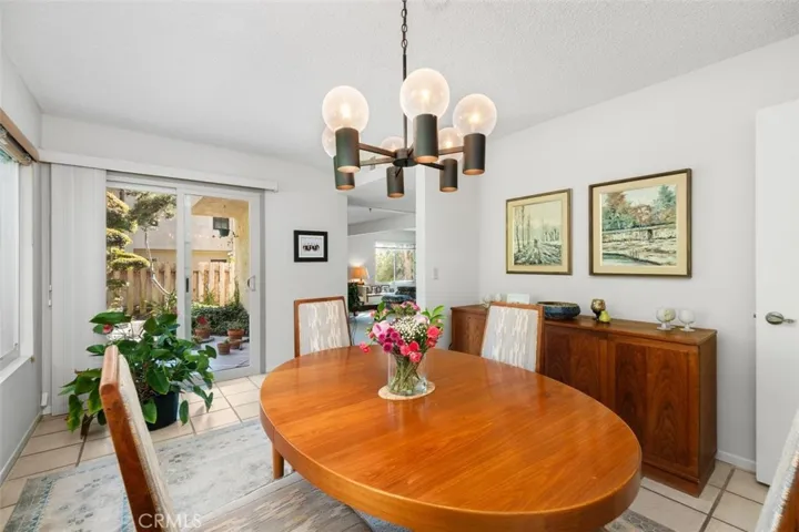 Dining room with sliding doors to back patio