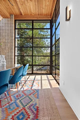 floor-to-ceiling dining room windows