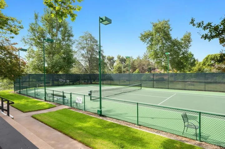 Community has 3 tennis courts! 1 court is allowed for Pickleball!