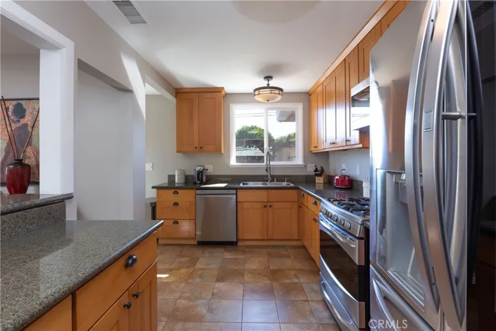 Lots of storage and counter space in this open kitchen