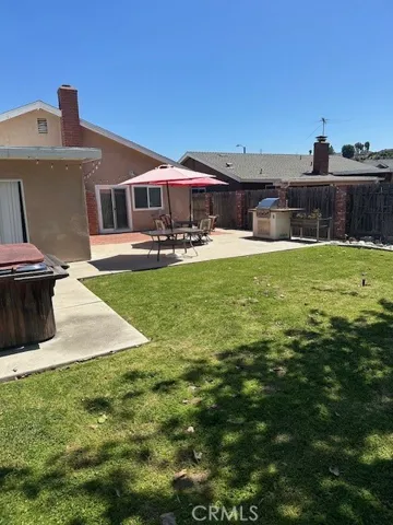 East view of backyard