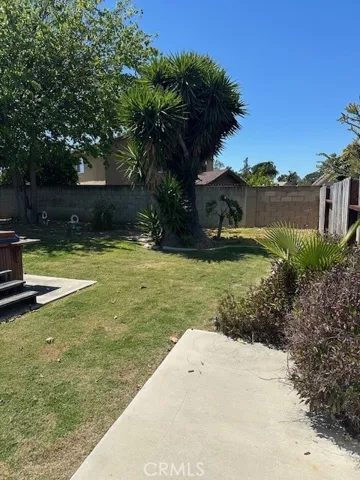 West view of backyard