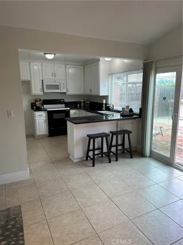 Open family room and kitchen