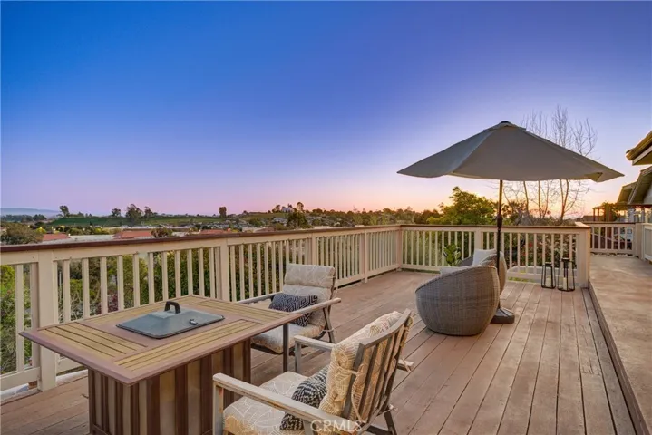 Upstairs deck with amazing views