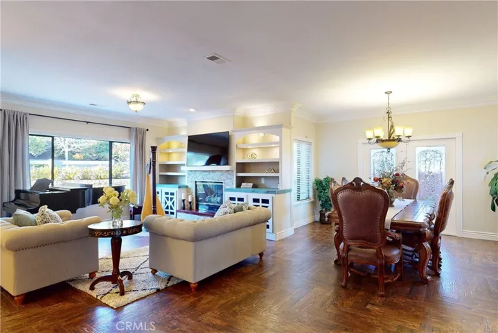 Entry living room and formal dining
