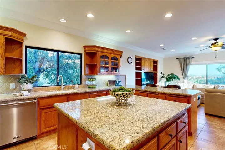 Kitchen with views