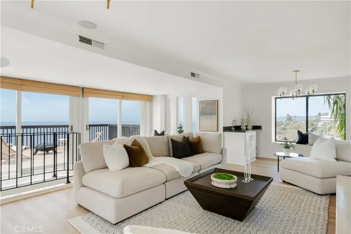 Large Living/Bonus Room on the top level with extra large deck offering extraordinary coastline and Catalina views.
