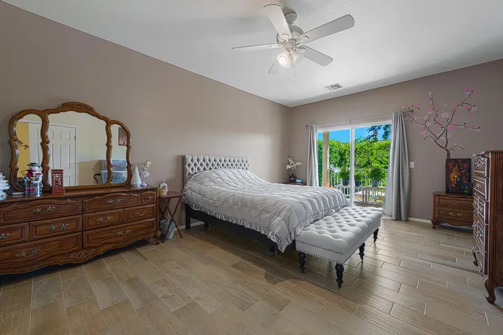 bedroom with footstool