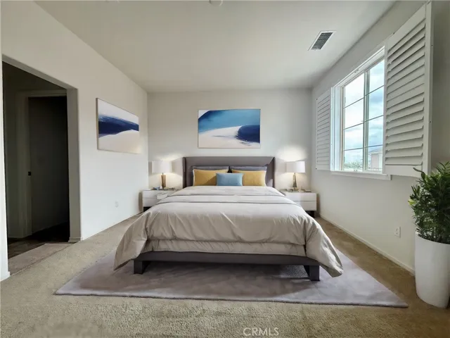 virtual staged Master bedroom