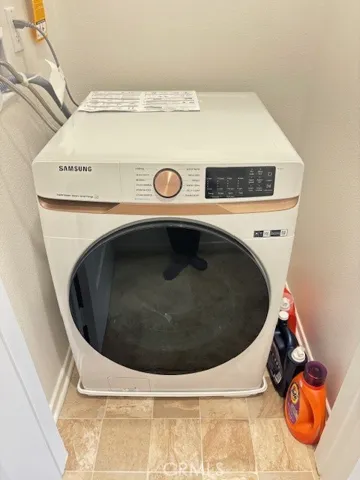 Washer in laundry closet