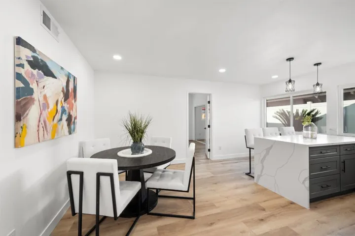Dining area in the eat in kitchen.
