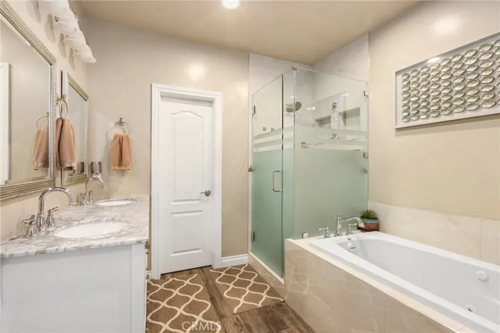 Main Bathroom w/Walk-in Shower & Jacuzzi Tub