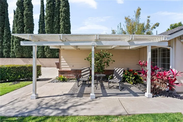 Covered Patio Sitting Area in Front