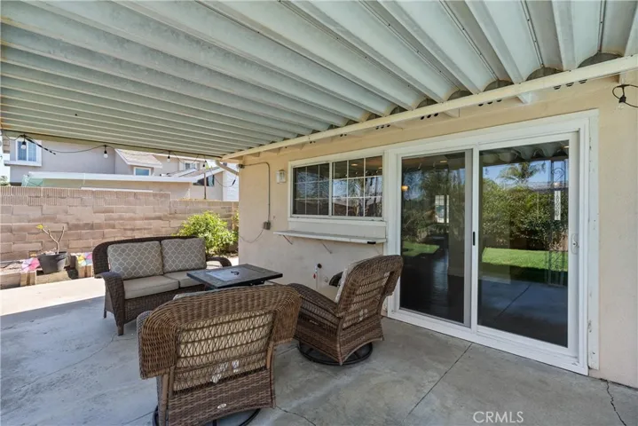 Covered Patio area in Backyard