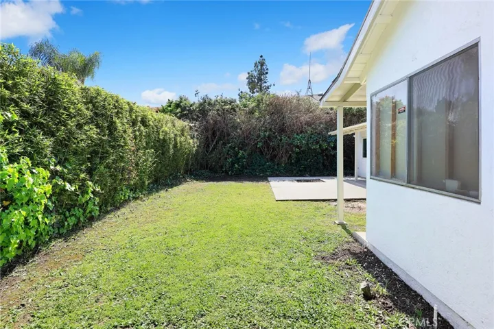 Spacious side yard