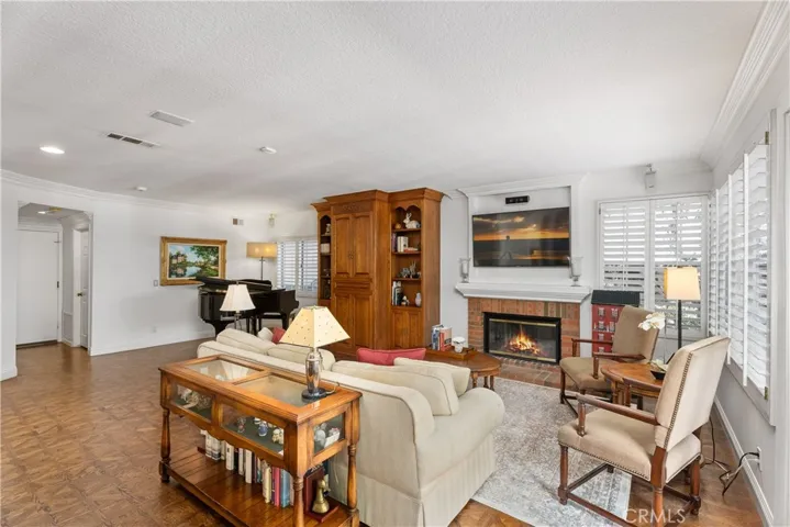 Great room with fireplace.