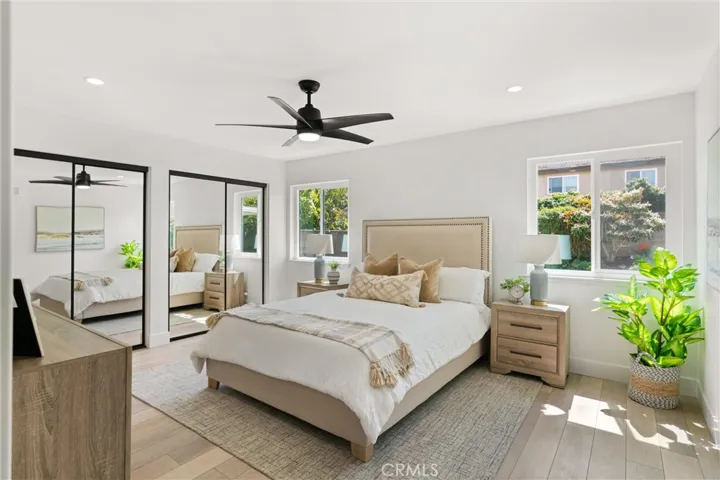 Full sized downstairs primary bedroom with private ensuite bathroom