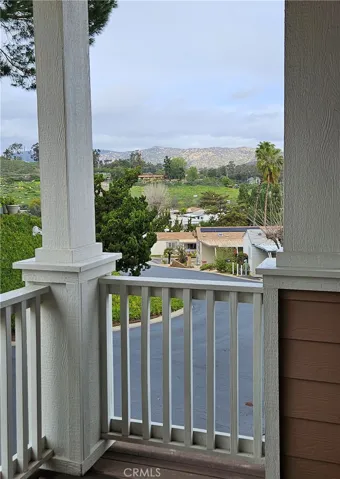 front porch, view of hills