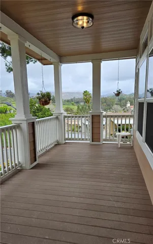 front porch, view of hills