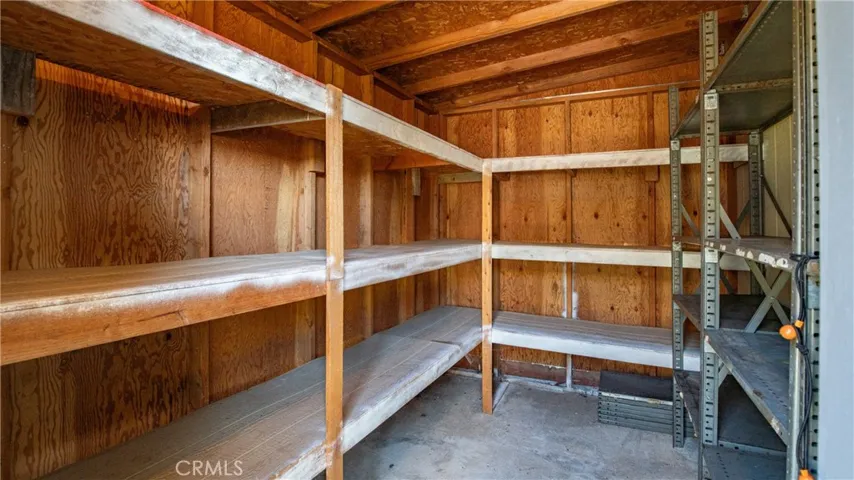 Storage in the back of the building.