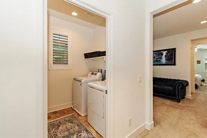 Upstairs laundry room.